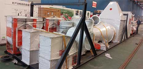 強福機械時產5噸飼料顆粒設備發往印度