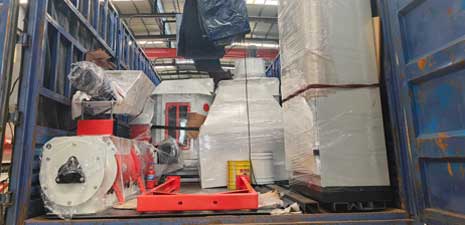 強福生產(chǎn)35型飼料貓砂顆粒線發(fā)往杭州