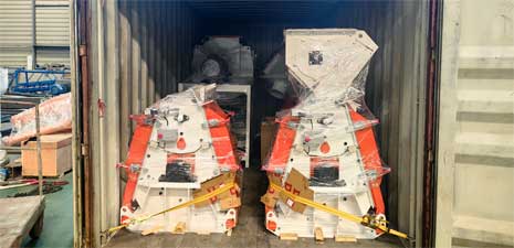 強福生產飼料設備粉碎機混合機旋轉分配器發往南美