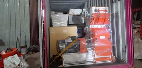 強福機械蛋雞粉料線飼料顆粒線發往加納